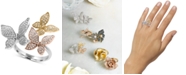 EFFY Collection Trio by EFFY&reg; Diamond Pav&eacute; Butterfly Ring (5/8 ct. t.w.) in 14K Yellow, White and Rose Gold